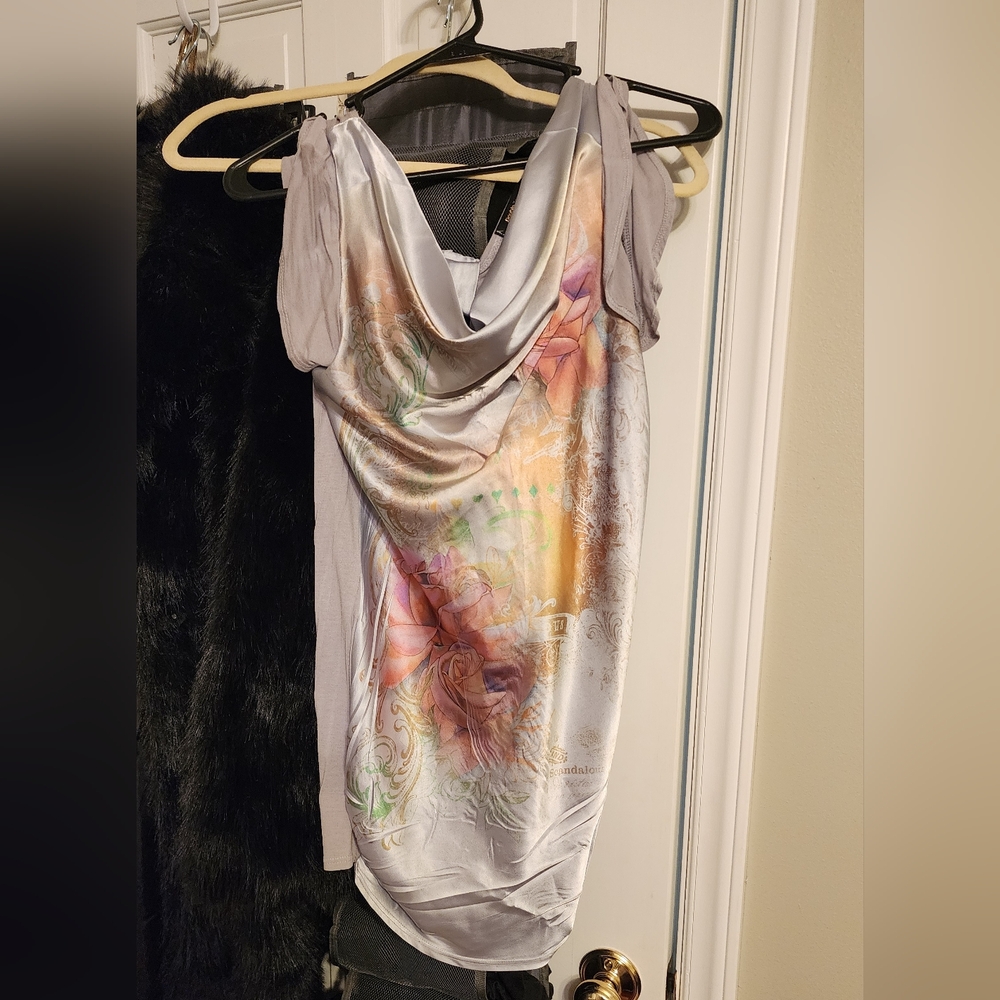 Vintage Satin Backless Top